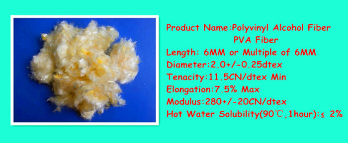 Polyvinyl Alcohol PVA Fiber for No Asbestos Corrugated Roofing Sheets