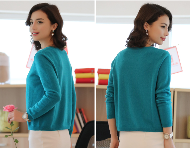 Custom Women Cardigan Knitted Cashmere Sweater