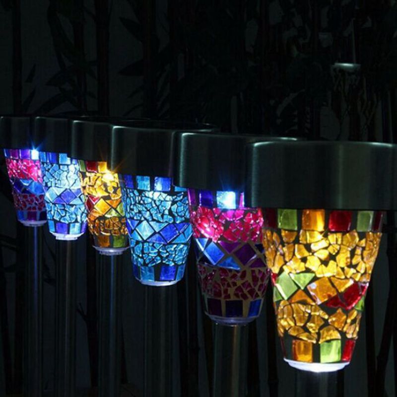 Solar Mosaic Stainless Steel Lights Solar Garden Light Solar Lawn Lamp