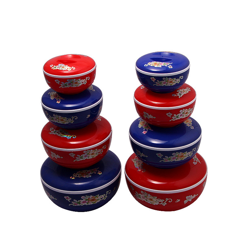 4PCS Colored Plastic Food Preservation Container