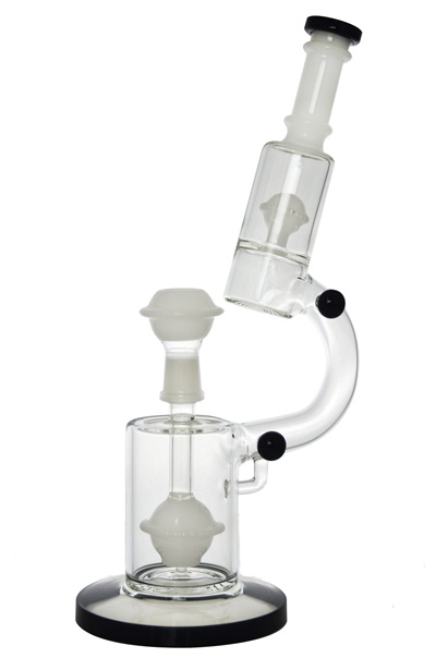 Double Sphere Showerheads Microscope Glass Water Pipe for Smoking (ES-GB-433)