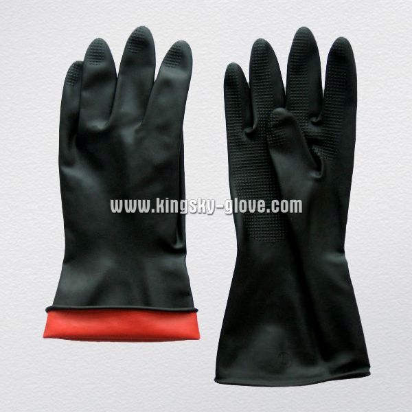 Latex Embossed Palm Industrial Glove (5604)