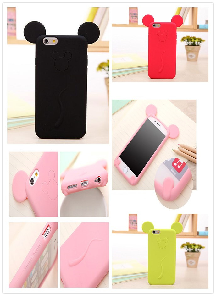 Lovely Mickey Silicone Phone Case for iPhone 5/6/7