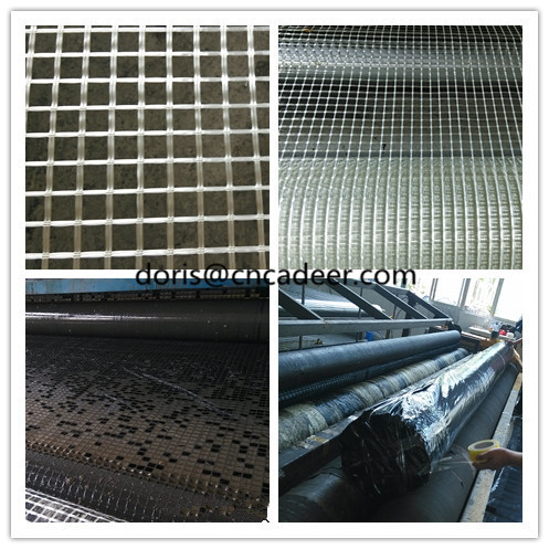 Reinforced/Pavement Using Fiber Glass Geogrid for Road Bed