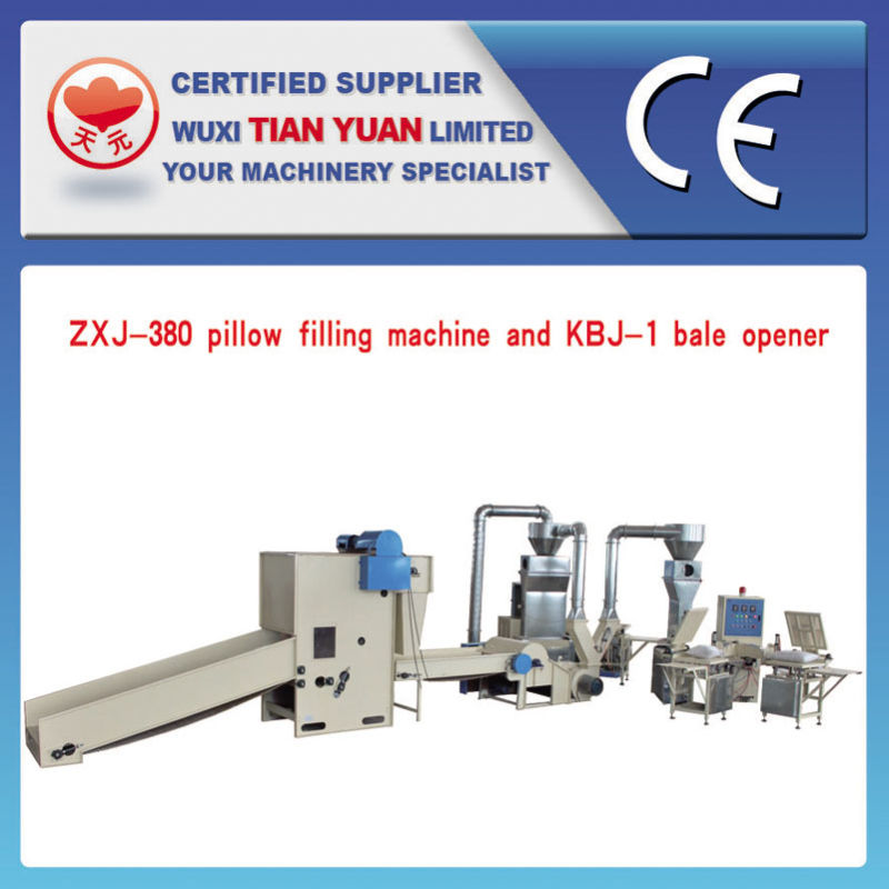 Zxj-380 Automatic Pillow Filling Machine and Kbj-2 Bale Opener