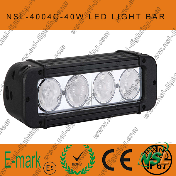 40W CREE Single Row Work Light Bar, Offroad Super Bright (NSL-4004C)