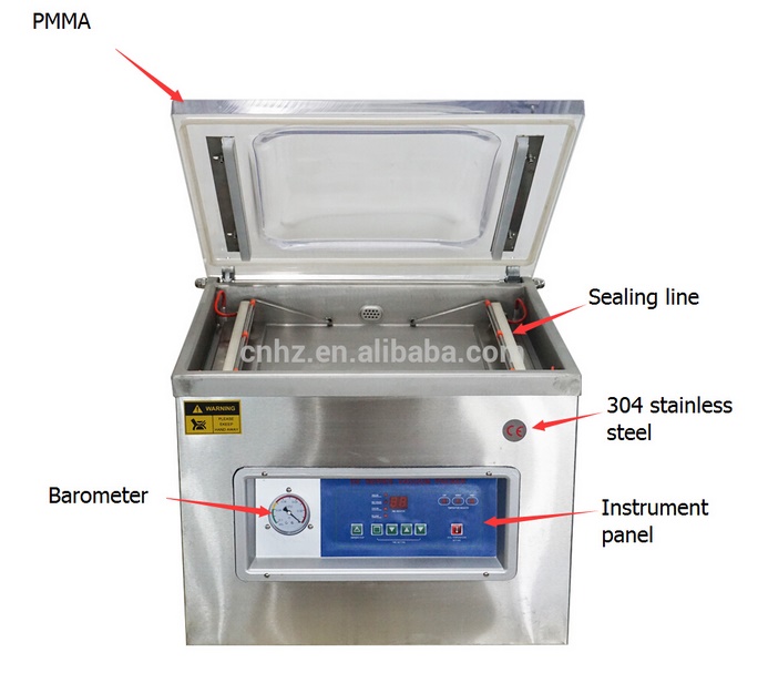 Concave Board Single Chamber Vacuum Machine for Bags Packing