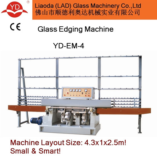 Hot Selling 4 Wheels Glass Straight Line Edging Machine