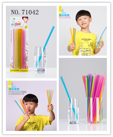 Music Playing The Tune Plastic Drinking Straw