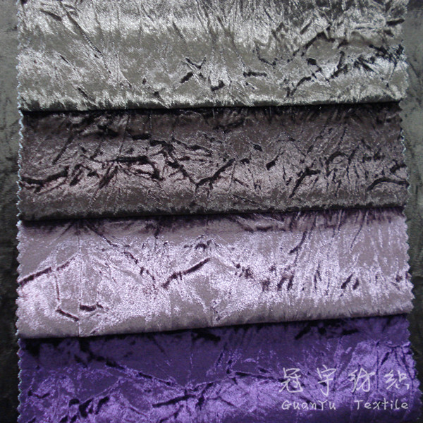 Crumple Vlevet Home Polyester Sofa/Curtain Fabric