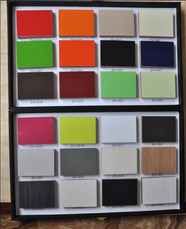 Glossy Woodgrain Laminate MDF Panels with Many Colors to Choose (4'x8')