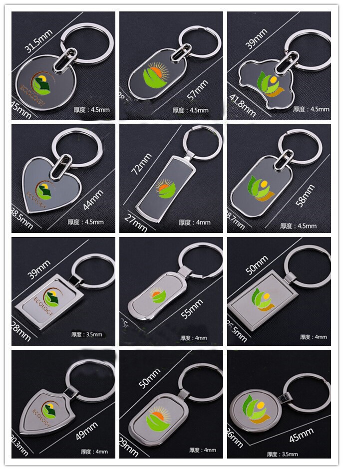 Promotional Metal Leather Key Chain Audi Car Key Ring (Y04032)