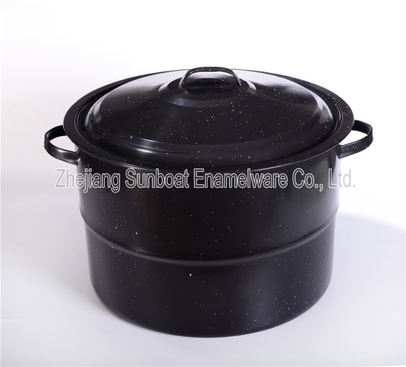 Sunboat 21qt Enamel Stock Pot Enamel Cooking Pot Enamel Steamer