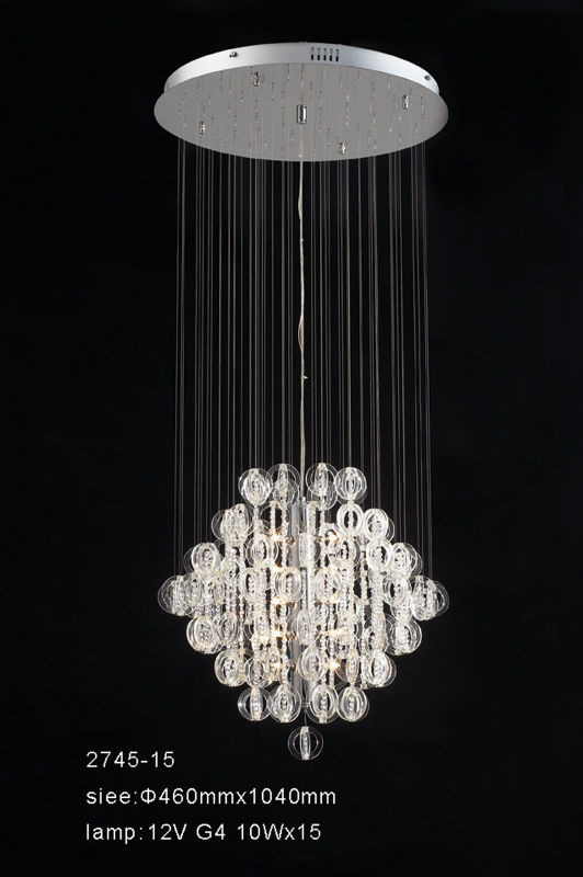 Modern Stainless Steel Decorative K9 Crystal Ceiling Lamp