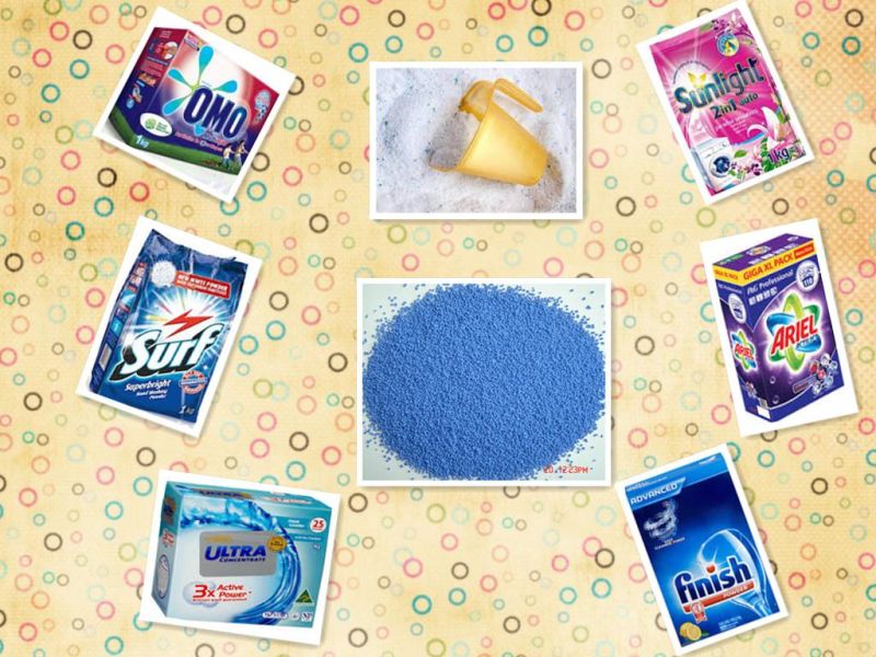 Colored Speckles Enhancing Whitening Effect of Washing Powder