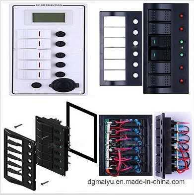 Aluminium Plate&Glass Fuse&Dual USB&LED Waterproof Combined Switch