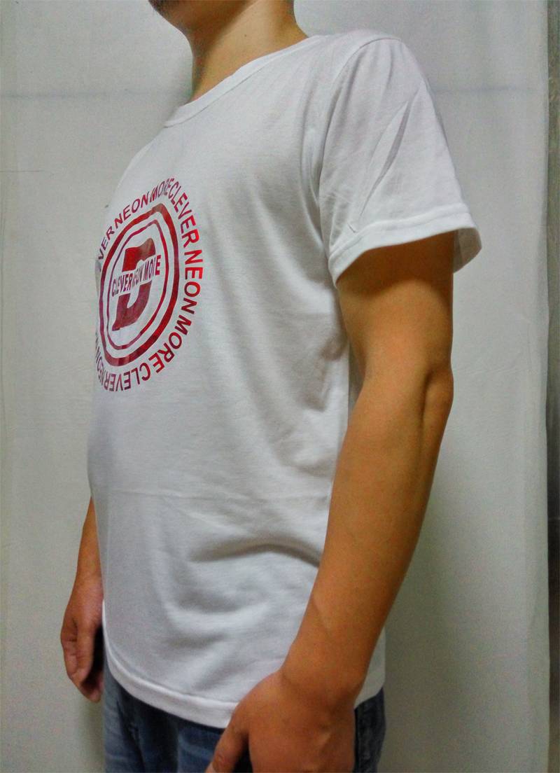 Hot Wholesale Cheap Top Quality Summer Round Neck White Printing Mens T Shirt