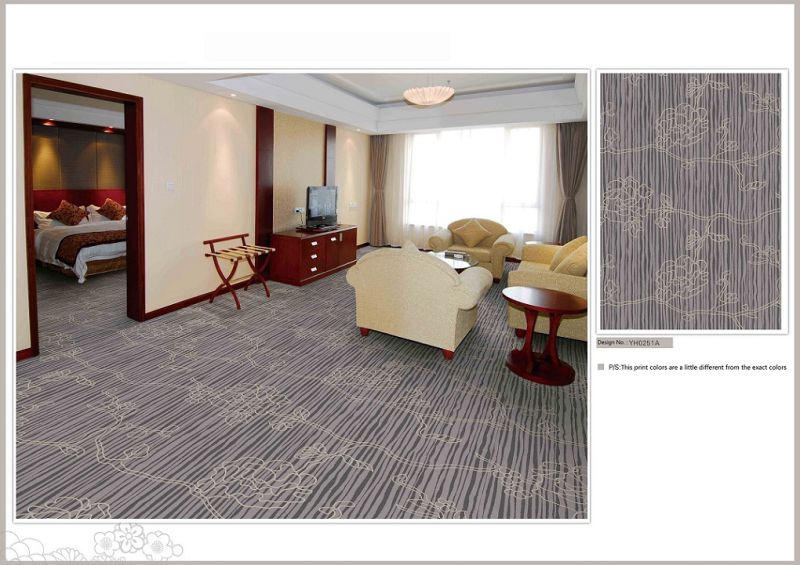 Printed Nylon Wall to Wall Hotel Carpet