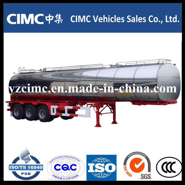 Cimc 3 Axle 40m3 Oil Tanker / Fuel Tanker Semi Trailer