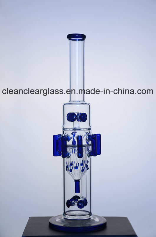 Factory Wholesale New Design Glass Water Pipe Smoking Pipe with Gears Perc