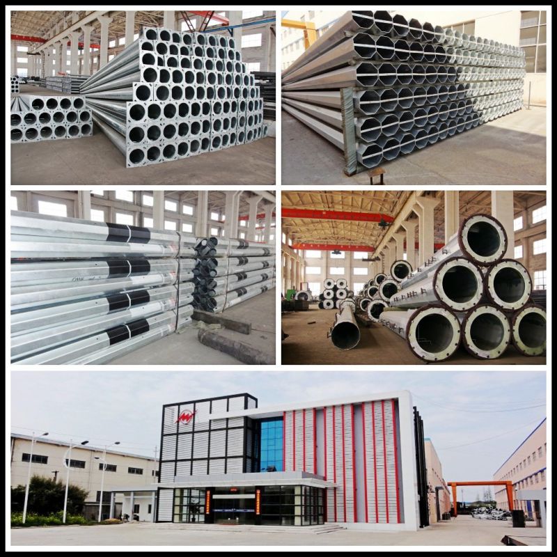 Galvanizaed Octagonal Transmission Line Steel Pole