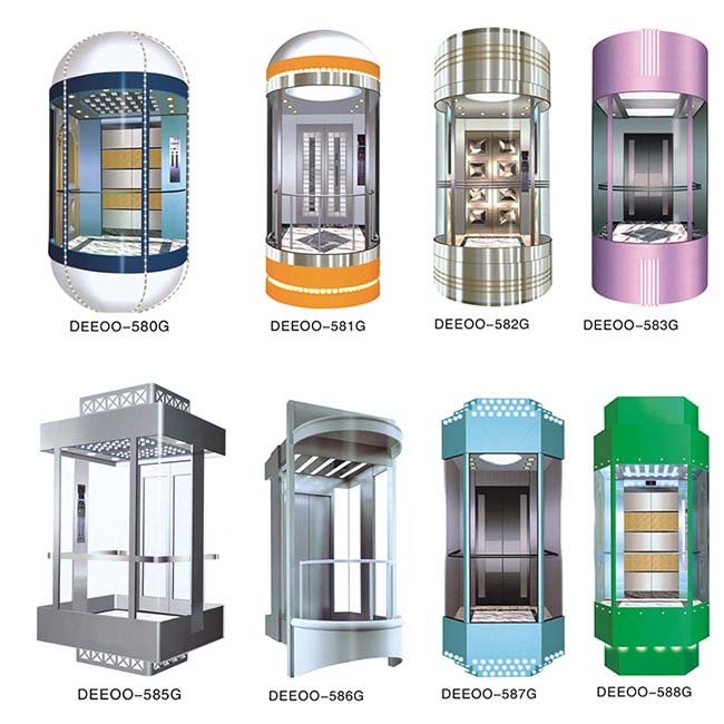 Gaungdong Manufacturer 270 Degree Round Glass Home Lift