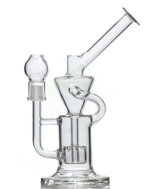 Barrel Perc Vortex Recycler Hookah Glass Smoking Water Pipes (ES-GB-339)