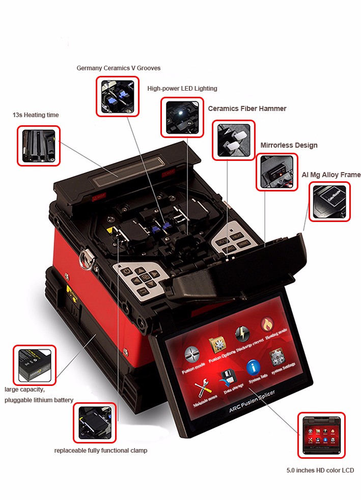 Catvscope Csp-X6 High Performance 6 Motors Optical Fiber Fusion Splicer