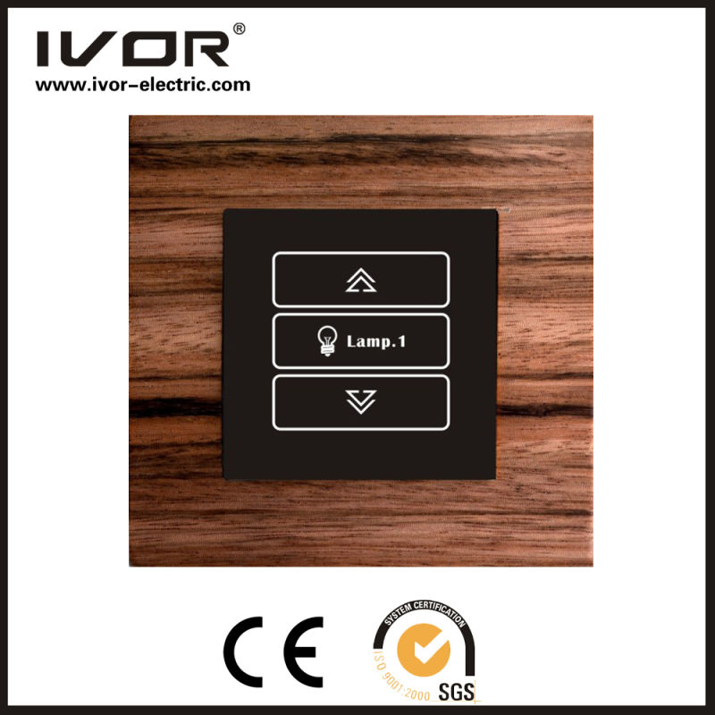 1 Gang Dimmer Switch in Wood Material Outline Frame (HR1000-WD-D1)