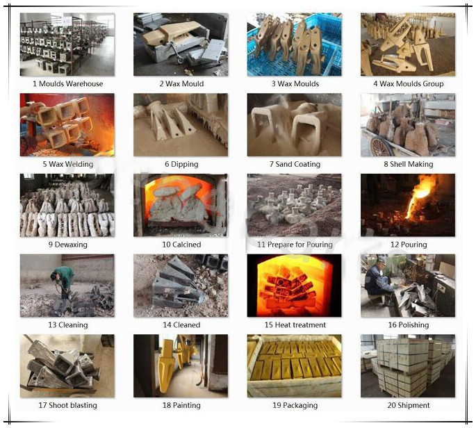 Custom Bucket Teeth by Sand Casting Processing