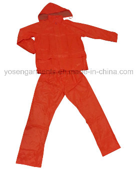 Adult's Waterproof Fluorescent Rainsuit Raincoat Rainwear Polyester Workwear (RWA07)