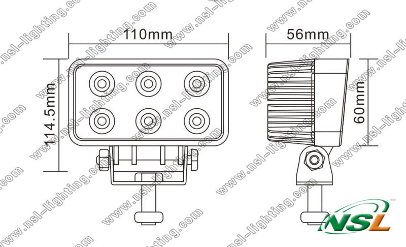 Epsitar LED Working Light 18W 10-30V LED Spot/Flood Light Waterproof LED Driving Lamp LED Bar Light