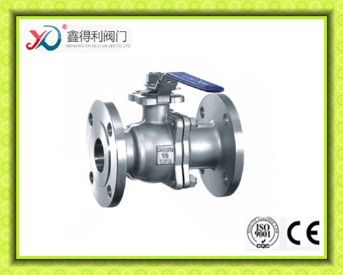 2PC Stainless Steel Flanged Ball Valve with Manual Handle