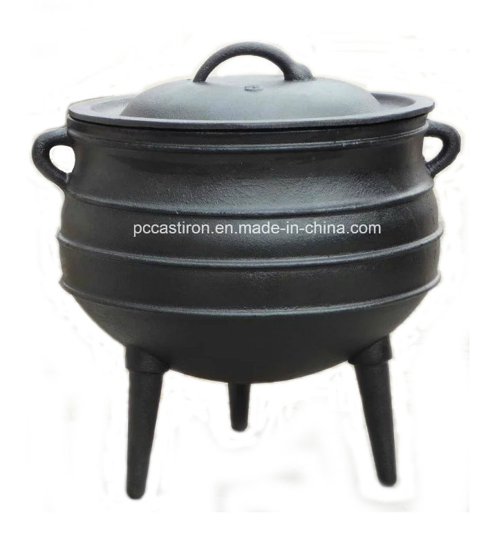 Full Size Preseasoned Cast Iron Potjie Pots/Cauldron