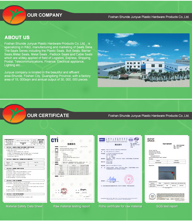 Security Seal (JY-180T) , One Time Use Plastic Seal