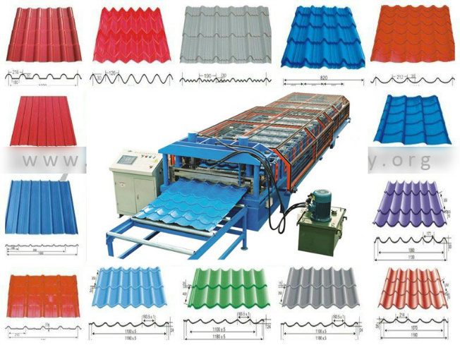 Galvanized Glazed Tile Roof Panel Roll Forming Machine