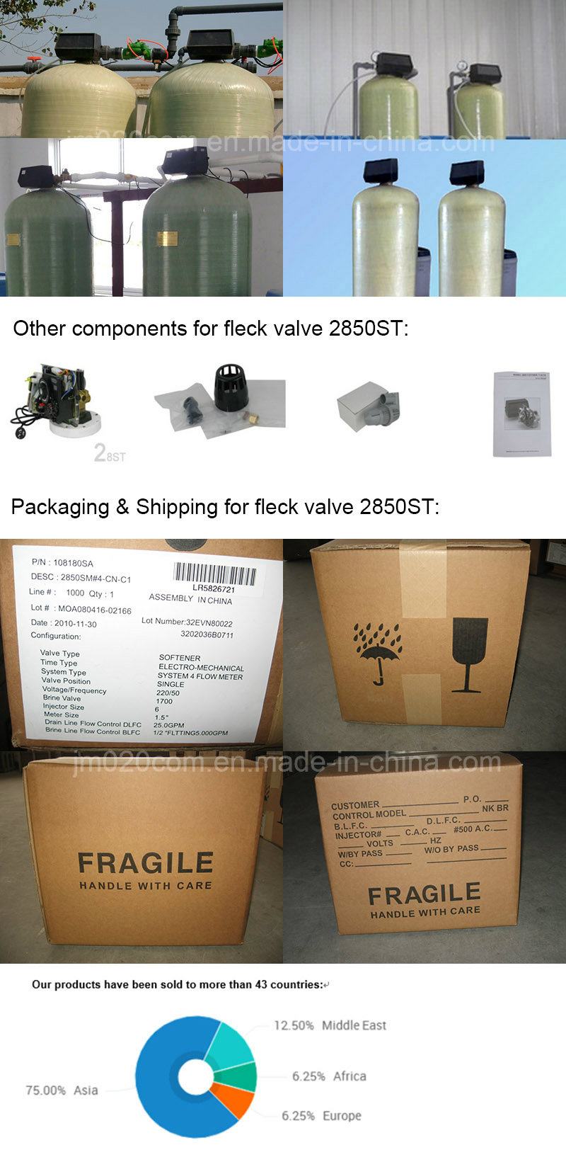 Automatic Fleck Valve for Water Softener 2850st