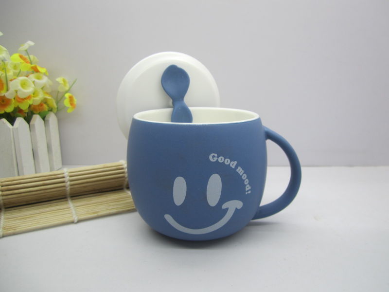 Ceramic Matt Glaze Mug with Lid