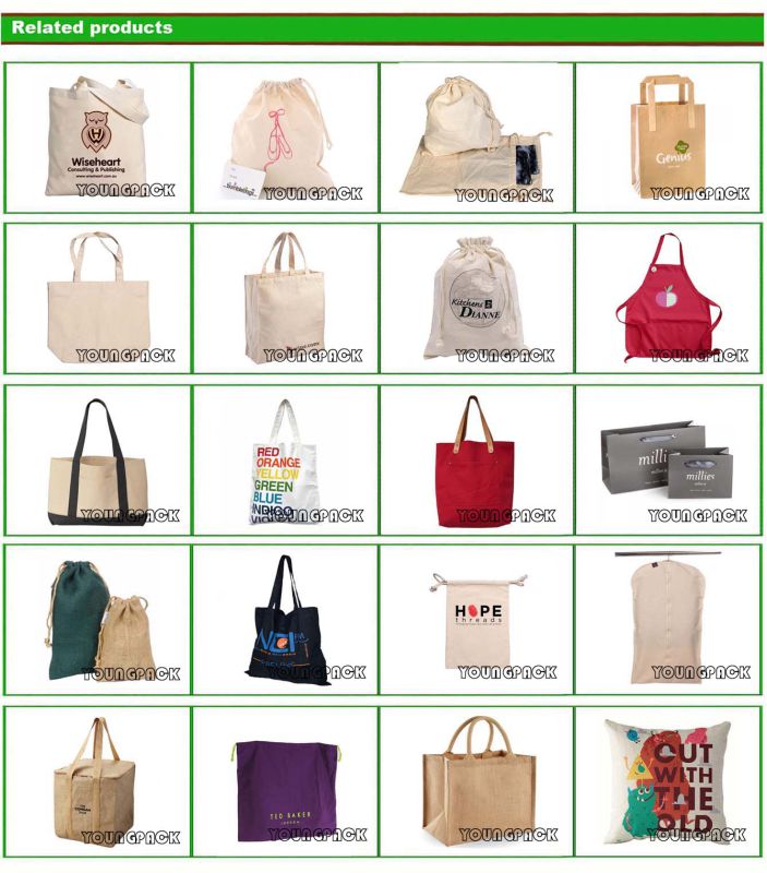 Eco Friendly Reusable 100% Natural Cotton Canvas Recycled Shopping Bag