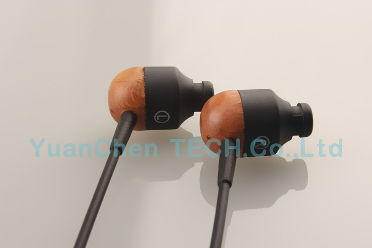 Wooden Earbud in-Ear Earphone for Mobile Phone MP3 Player