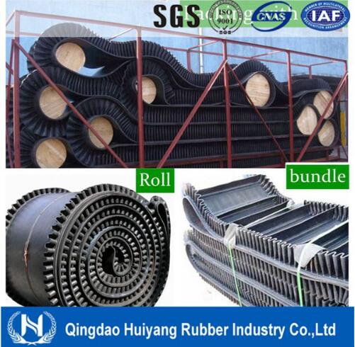 Ep100~Ep400 Sidewall Corrugated Rubber Conveyor Belt