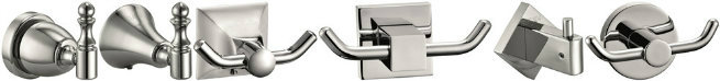 Wall Mounted Robe Hook with Double Hook for Bathroom Accessories