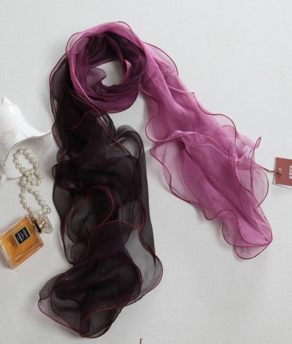 Women Silk Chiffon Long Scarf