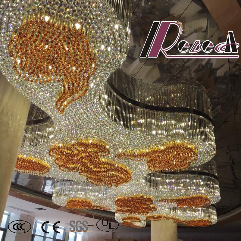 Good Quality Amber Modern Decorative Hotel Project Crystal Chandelier