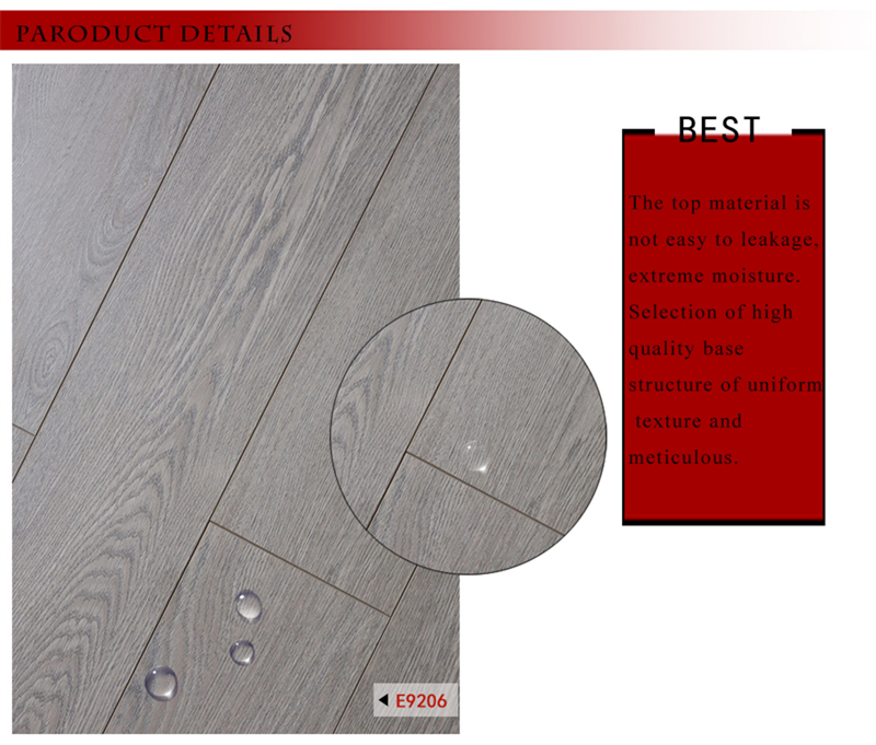 Wax Coating E1 V Groove HDF Laminated Floor