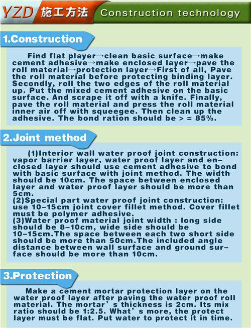 Ultra Thick High Polymer Polyethylene Waterproofing Membrane