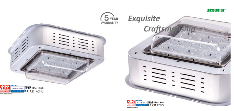 High Luminous Efficacy, 100W Gas Station Light, Gas Station/Garage/Warehouse and Sport Center etc