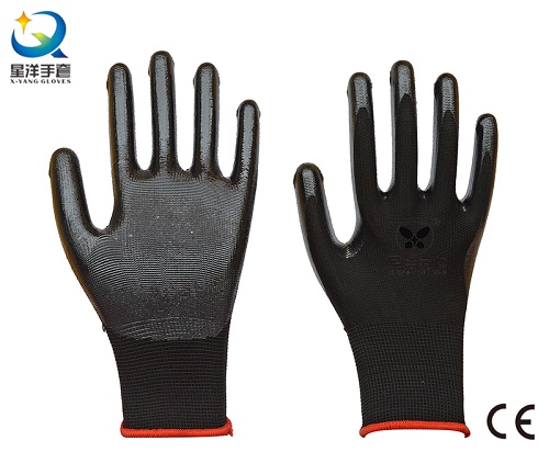 13G Nitrile Polyester Nitrile Coated, Protective Safety Work Gloves (N6002)