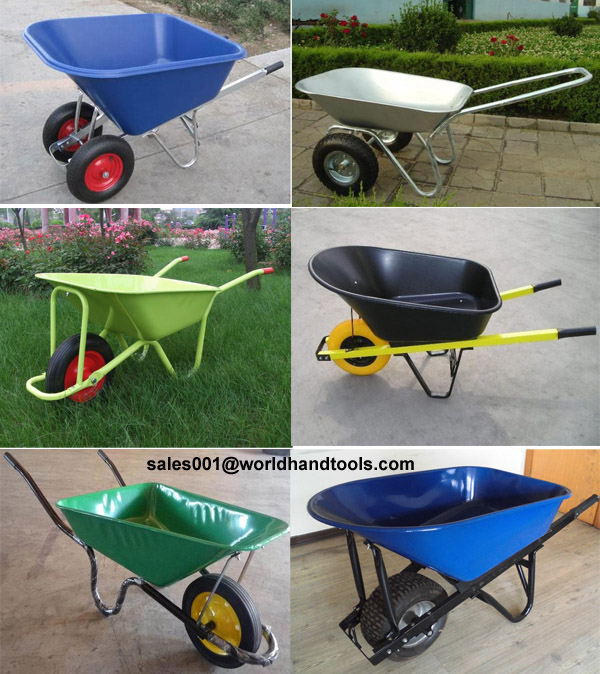 Heavy Duty Double Wheels Wheelbarrow for American Market