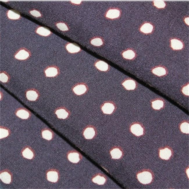 60s Printed White Dots Rayon Fabric for Women Wear